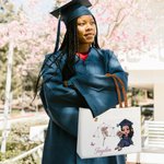 Personalisierte Cartoon Graduate Horoskop Geburt Blume Name wiederverwendbare große Tragetasche mit Ledergriff Graduierung Geburtstag Geschenk für Frauen