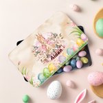 Personalized Colorful Floral Easter Eggs Peter Rabbit Food-grade Biscuit Tin with Name Easter Party Storage Accessories Gift for Boys Girls