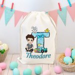 Henkilökohtainen sarjakuvahahmo Bunny Chick Bow Alkuperäinen kiristysnauha hoitoon laukku nimi pääsiäinen syntymäpäivä puolue lahja pojille tytöille