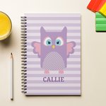 Personalisierte niedlichen Cartoon Hund Katze Tier A5 Spirale Streifen Notebook mit 120 linierten Seiten und Namen Geburtstag zurück zu Schule Geschenk für Kinder