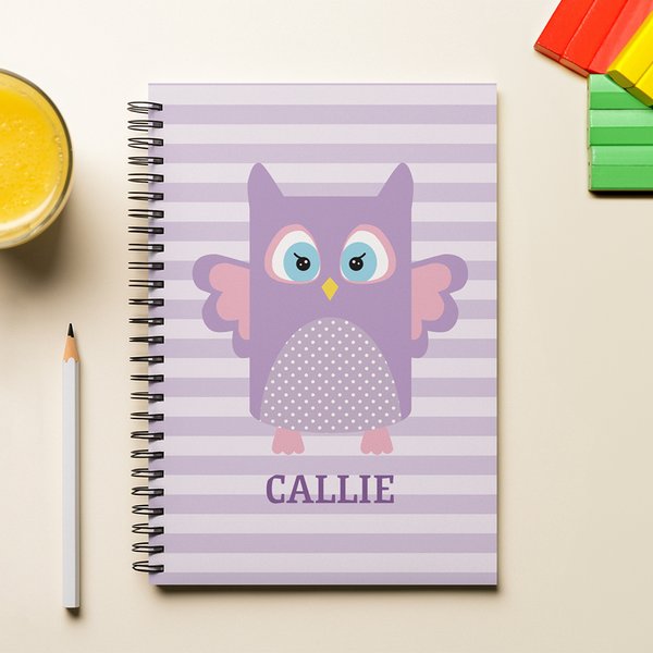 Personalisierte niedlichen Cartoon Hund Katze Tier A5 Spirale Streifen Notebook mit 120 linierten Seiten und Namen Geburtstag zurück zu Schule Geschenk für Kinder