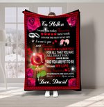 Personalised You Are My Life Roses Love Letter Fleece Blanket Romantic Home Decoration Valentine's Day Anniversary Gift for Couple