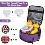 Personalized Multicolor Cute Forest Animal Name Insulated Lunch Bag with Initial and Mesh Pocket Back to School Picnic Birthday Gift for Kids