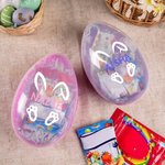 Personalisiertes Hasenohren Befüllbares Großes Osterei mit Namen Osterkorb Geburtstag Ostern Party Geschenk für Jungen Mädchen