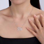 Personalized Dainty Heart Necklace with 2 Names Birthday Valentine's Day Anniversary Gift for Women