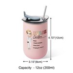 Gepersonaliseerde Verpleegkundige Dokter Cartoon Karakter 10oz Lowball Geïsoleerde Tumbler met Flip Deksel en Rietje Waardering Gift voor Medisch Personeel