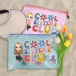 Personalized Cool Sister Club Cartoon Character Waterproof Beach Bag with Name Birthday Wedding Beach Party Gift for Her