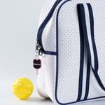 Personalised 3D Printed Pickleball Paddle Ball Keychain with Name Sports Theme Bag Charm Birthday Gift for Pickleball Lovers