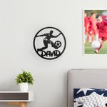 Personalized Multi-Color 3D Soccer Player Children Room Sign with Name Wall Decoration Team Game Day Birthday Housewarming Gift for Children Teens