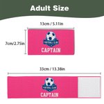 Gepersonaliseerde Felgekleurde Logo Voetbal Basketbal Elastische Captain Armband met Naam Verjaardag Team Cadeau voor Leiders Sportliefhebbers