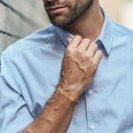 Personalized Engraved 1-12 Name Blocks Curb Bracelet Minimalist Men's Jewelry Birthday Father's Day Gift for Dad Grandpa