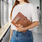 Gepersonaliseerde Verpleegkundige Dokter Cartoon Karakter A5 lederen notitieboekjes met naam en zelfstandig naamwoord Waardering Gift voor medisch personeel