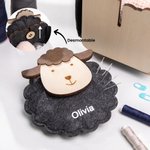 Caja de almacenamiento en forma de oveja personalizada para crochet y costura regalo de cumpleaños para amantes de la sastrería y la artesanía