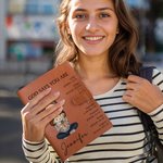 Personalized God Says You Are Cartoon Character Birth Flower A5 Leather Notebook Cover with Pocket Birthday Inspirational Gift for Women Christian