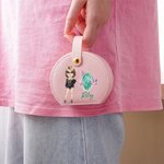 Henkilökohtainen muoti sarjakuva tyttö Floral Birthstone Kannettava nahka käsikäyttöinen korut laatikko nimi Travel Essentials syntymäpäivälahja naisille tytöille