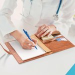 Gepersonaliseerde Verpleegkundige Dokter Cartoon Karakter A5 lederen notitieboekjes met naam en zelfstandig naamwoord Waardering Gift voor medisch personeel