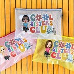 Personalized Cool Sister Club Cartoon Character Waterproof Beach Bag with Name Birthday Wedding Beach Party Gift for Her