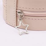 Scatola portagioie in pelle personalizzata con pietra di nascita floreale e nome, regalo di compleanno essenziale per le donne e le ragazze.