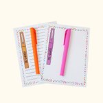 Personalized Multi-color Compact Teacher Notepad with Flare Pen Stationery Appreciation Gift for Teacher