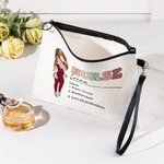 Personalized Portable Nurse Doctor Cartoon Character Wristlet Makeup Bag with Name Appreciation Gift for Medical Staff