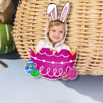 Personalised Photo Easter Egg Ornament with Name Keychain Car Accessories Easter Gift for Family