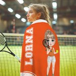 Personalized Softball Baseball Sports Girl Soft Throw Blanket with Name and Number Multicolor Home Decor Game Day Birthday Gift for Ball Lovers