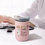 Gepersonaliseerde Verpleegkundige Dokter Cartoon Karakter 10oz Lowball Geïsoleerde Tumbler met Flip Deksel en Rietje Waardering Gift voor Medisch Personeel