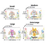 Personalized Rainbow Bunny Suit Cartoon Character Biscuit Tin Box with Name Easter Party Storage Accessories Gift for Boys Girls