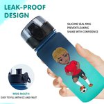 Personalisierte Cartoon Sport Junge Mädchen Trinkflasche mit Namen Geburtstag Team Geschenk für Fußball Liebhaber