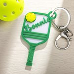 Personalized Multicolor 3D Printed Pickleball Paddle Keychain Bag Charm with Name Set of 2 Birthday Sports Gift for Pickleball Lovers
