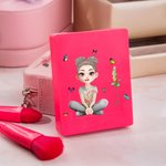 Gepersonaliseerde 3D Cartoon Karakter Geboortebloem 5 delige Make-up kwastenset met reisopbergdoos Verjaardag Bruidsmeisje Gift voor vrouwen Meisjes
