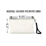 Personalized Butterfly Cartoon Business Woman Linen Wristlet Makeup Bag with Name Birthday Appreciation Office Gift for Colleagues Leaders