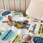 Personalisierte Gott sagt, ich bin Traumjob Hase weiche Decke mit Namen Home Decor Ostern Geschenk für Kinder christliche Familien