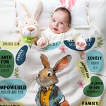 Personalisierte Gott sagt, ich bin Traumjob Hase weiche Decke mit Namen Home Decor Ostern Geschenk für Kinder christliche Familien