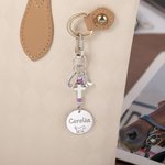 Personalized Western Cross Horseshoe Horse Saddle Beads Charm with Name Equestrian Birthday Gift for Horse Lover Owner