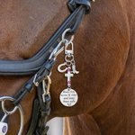 Personalized Western Cross Horseshoe Horse Saddle Beads Charm with Name Equestrian Birthday Gift for Horse Lover Owner