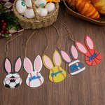 Personalized Basketball Baseball Softball Sports Acrylic Easter Bunny Basket Bag Tag with Name Easter Gift for Kids Sports Lovers