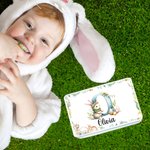 Personalized Watercolour Easter Bunny Egg Initial Food-grade Sweets Biscuit Biscuit Storage Tin with Name Festival Party Favors Gift for Kids Family