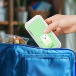 Personligt gaffel sked kniv 3 delar bestickset med fodral och namn Födelsedagspresent till skolan i rostfritt stål för barn Söt fyrkantig djur säker