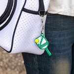 Personalized Multicolor 3D Printed Pickleball Paddle Keychain Bag Charm with Name Set of 2 Birthday Sports Gift for Pickleball Lovers