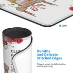 Personalized Birth Flower Cartoon Business Character Mouse Pad with Text and Name Computer Accessory Work Birthday Gift for Colleagues Leaders