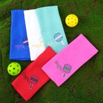 Personalised Embroidered Pickleball Paddle Design Waffle Towel with Name and Hanging Clip Birthday Sport Accessories Gift for Pickleball Sport Lover