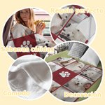 Manta personalizada suave con collage de 8 fotos huella adorable y nombre regalo de cumpleaños para amantes de gatos y perros