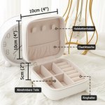 Personalisiertes Tragbares Cartoon-Charakter Reise-Schmuckkästchen mit Geburtsblume Namen Geburtstag Hochzeit Geschenk für Damen