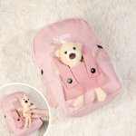 Personalisierter Niedlicher Abnehmbarer Teddybär Rucksack Schultasche mit Namen Kinderzimmer Kindertag Zurück zu Schule Geschenk für Kinder