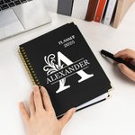 Personalised Floral Initial 2025 Planner Spiral A5 Name Notebook with Weekly and Monthly Planning Pages Graduation New Year Gift for Family Friends
