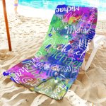 Serviette de plage personnalisée en microfibre à séchage rapide pour les vacances, les voyages et les anniversaires.