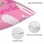 Personalisierter Cartoon Charakter Hasenkostüm Ostereier Kissenbezug mit Initiale Namen Haus Deko Ostern Geburtstagsgeschenk für Jungen und Mädchen