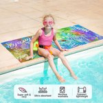 Serviette de plage personnalisée en microfibre à séchage rapide pour les vacances, les voyages et les anniversaires.