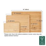 Gepersonaliseerde Naam Datum FSC Bamboo Gravure Charcuterie Snijplank met Sap Groove Bruiloft Housewarming Kerstcadeau voor Familie